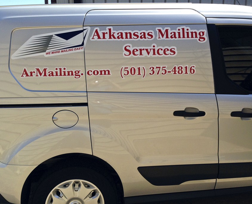 Arkansas Mailing Services vehicle graphics