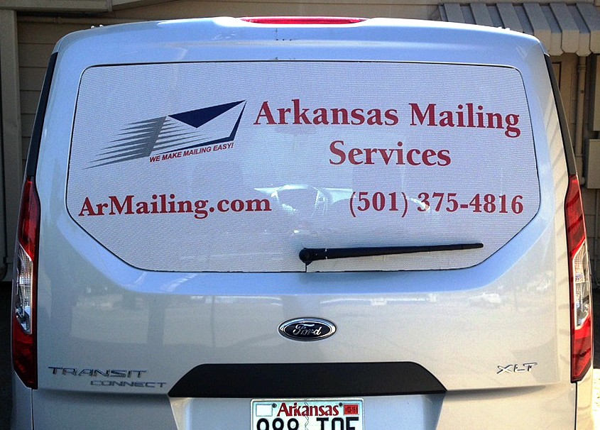 Arkansas Mailing Services vehicle graphics