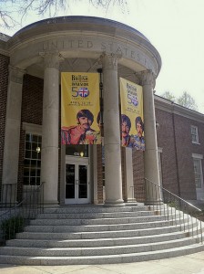British Invasion banners at Argenta Library