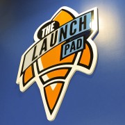The Launch Pad dimensional sign