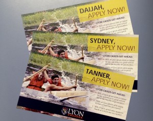 Lyon College marketing postcards
