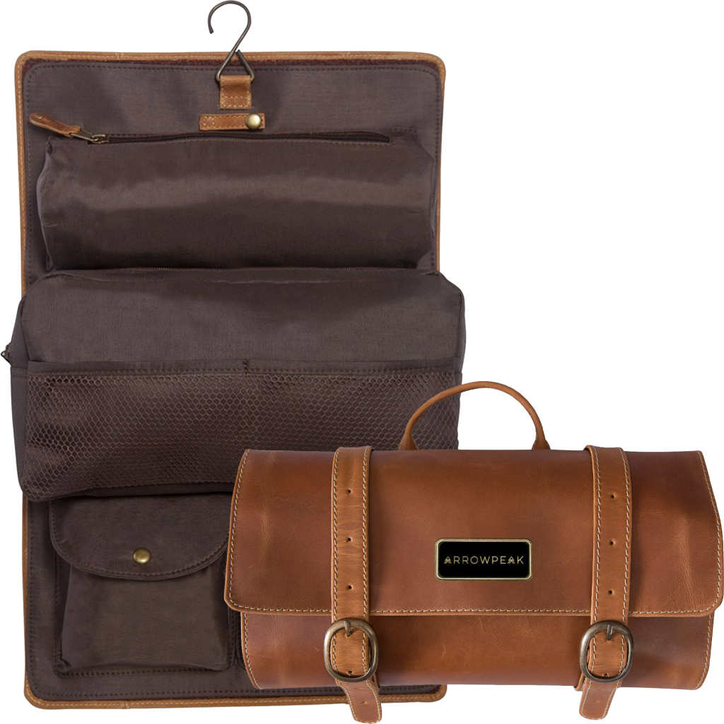 Buffalo Mountain Leather Travel Kit Bag